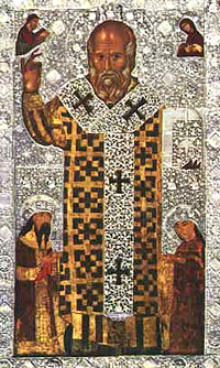 Запрестольная икона свт.Николая из базилики в Бари