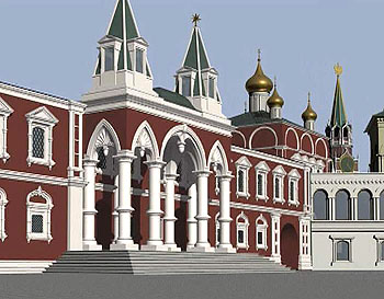Чудов монастырь в Москве (электронная реконструкция)