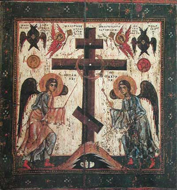 Прославление Креста. Обратная сторона иконы 