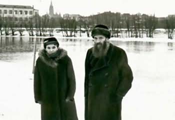 Родители Патриарха Алексия: протоиерей Михаил и Елена Иосифовна Ридигер. Таллин, 1950-е гг.