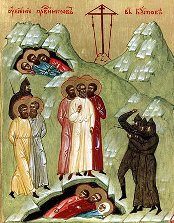 Клеймо с иконы Новомучеников и Исповедников Российских 