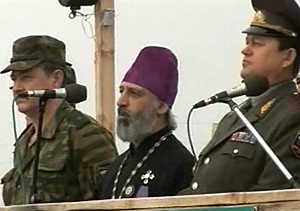 На учениях 