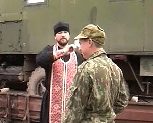 На учениях 