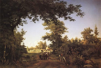 И.И.Шишкин. Вид в окрестностях Петербурга, 1856 г.