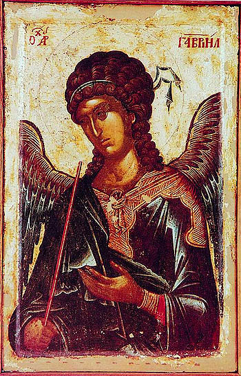 Архангел Гавриил. Икона, 3-я четверть XIV в., монастырь Хиландар