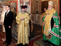 Обращение Святейшего Патриарха Алексия к Президенту России Дмитрию Медведеву после молебна в Благовещенском соборе Московского Кремля