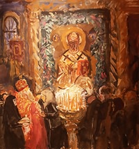 Всенощная (А.А.Пластов)