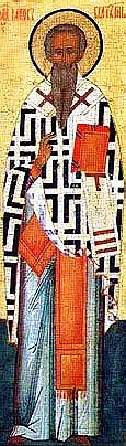 Св. Иаков, Брат Господень, епископ Иерусалимский. Русская икона XVI в.