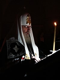 Святейший Патриарх совершил Великое повечерие с чтением канона преподобного Андрея Критского