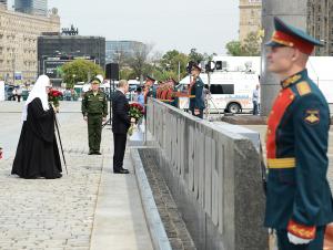 Святейший Патриарх Кирилл принял участие в церемонии открытия памятника героям Первой мировой войны на Поклонной горе