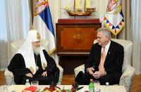 Состоялась встреча Предстоятелей Русской и Сербской Православных Церквей с Президентом Сербии Т. Николичем