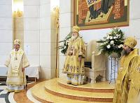 Предстоятель Русской Церкви совершил Литургию в кафедральном соборе Христа Спасителя в Калининграде
