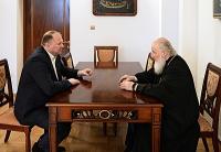 Состоялась встреча Святейшего Патриарха Кирилла с губернатором Калининградской области Н.Н. Цукановым