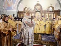 Предстоятель Русской Церкви совершил великое освящение восстановленного храма преподобного Сергия Радонежского в Царском Селе