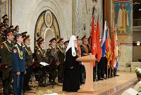 Святейший Патриарх Кирилл встретился с участниками парадов на Красной площади 7 ноября 1941 г., 24 июня 1945 г. и 9 мая 2015 г.