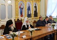 Святейший Патриарх Кирилл возглавил заседание Попечительского совета по восстановлению Валаамского монастыря