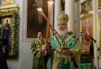 В день памяти святого благоверного князя Даниила Московского Святейший Патриарх Кирилл совершил Литургию в Даниловом монастыре столицы