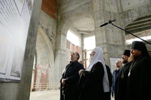 Предстоятель Русской Церкви посетил строящийся Преображенский собор г. Салехарда