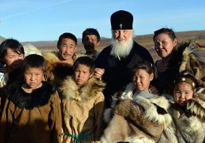 Святейший Патриарх Кирилл посетил оленеводческую бригаду в Канчаланском районе Чукотки