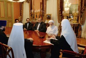 Состоялась встреча Святейшего Патриарха Кирилла с руководителями делегации Ирана на X заседании Совместной российско-иранской комиссии по диалогу «Православие-ислам»