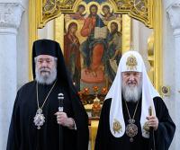 Состоялась встреча Святейшего Патриарха Кирилла с Блаженнейшим Архиепископом Кипрским Хризостомом