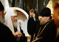 Святейший Патриарх Кирилл осмотрел новые росписи собора Христа Спасителя в Калининграде