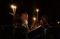 Святейший Патриарх Кирилл совершил утреню Великого Пятка с чтением двенадцати Страстных Евангелий