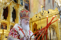 Во вторник Светлой седмицы Предстоятель Русской Церкви совершил Литургию в Троице-Сергиевой лавре