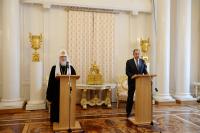 Предстоятель Русской Православной Церкви принял участие в Пасхальном приеме в Министерстве иностранных дел