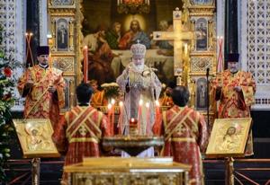 В день памяти святителя Николая Чудотворца Предстоятель Русской Церкви возглавил Литургию в Храме Христа Спасителя в Москве