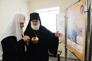 Святейший Патриарх Кирилл посетил храм блаженной Ксении Петербургской г. Сарапула и Сарапульское епархиальное управление