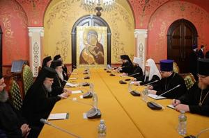 Состоялась встреча Святейшего Патриарха Кирилла с Блаженнейшим Патриархом Иерусалимским Феофилом