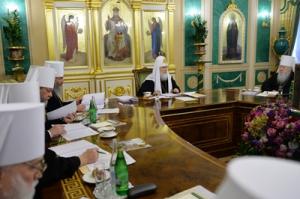 Святейший Патриарх Кирилл возглавил первое в 2018 году заседание Священного Синода Русской Православной Церкви