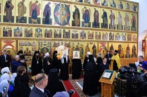 Святейший Патриарх Кирилл посетил подворье Пюхтицкого монастыря в Когалыме
