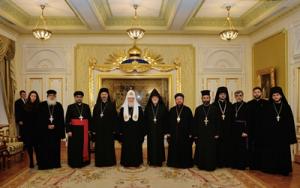 Святейший Патриарх Кирилл встретился с членами Совета лидеров христианских Церквей Ирака