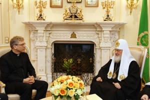 Святейший Патриарх Кирилл встретился с генеральным секретарем Всемирного совета церквей Олафом Фюксе Твейтом