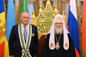 Святейший Патриарх Кирилл наградил Г.Б. Карасина орденом преподобного Серафима Саровского I степени