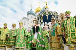 В день преставления преподобного Сергия Радонежского Предстоятель Русской Церкви совершил Литургию в Троице-Сергиевой лавре