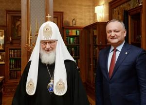 Поздравление Святейшего Патриарха Кирилла Президенту Республики Молдова И.Н. Додону с 45-летием со дня рождения