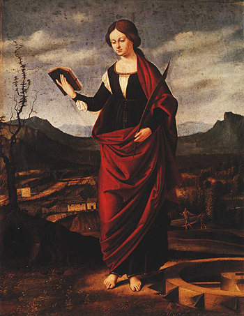 Екатерина Александрийская. Худ. Марко Базаити, 1500 г.