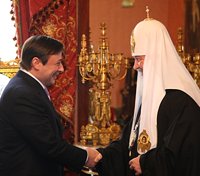 Состоялась встреча Предстоятеля Русской Церкви с полномочным представителем Президента России в Северо-Кавказском федеральном округе