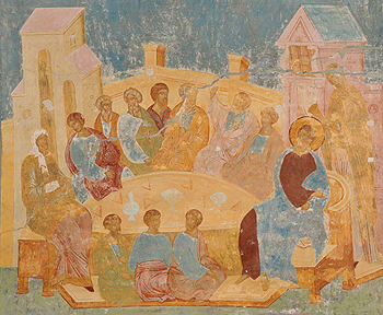 Пир в доме Симона. Фреска Дионисия