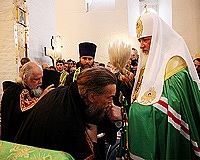 Святейший Патриарх Кирилл совершил чин наречения архимандрита Пантелеимона (Шатова) во епископа Орехово-Зуевского и архимандрита Вениамина (Лихоманова) во епископа Рыбинского
