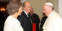 Папа Римский Франциск встретился с королем Испании Хуаном Карлосом и королевой Софией Папа Римский Франциск встретился с королем Испании Хуаном Карлосом и королевой Софией