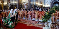 В день памяти свв. Мефодия и Кирилла Предстоятели Русской и Болгарской Церквей совершили Литургию в Храме Христа Спасителя