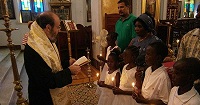 Александрийский митрополит Нубийский Наркисс совершил крещение пятерых детей из Южного Судана