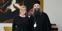 Митрополит Загребский и Люблянский Порфирий встретился с президентом Хорватии Колиндой Грабар-Китарович