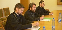 Состоялась встреча митрополита Волоколамского Илариона с делегацией Благотворительного фонда "Церковь в беде"