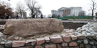 В Киеве восстановлен оригинальный контур фундамента первого каменного храма Руси