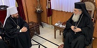 Митрополит Волоколамский Иларион встретился с Патриархов Иерусалимским Феофилом III